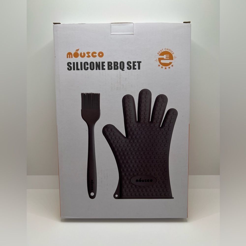 Miusco Silicone BBQ‎ Glove and Brush Set Waterproof Dishwasher Safe NEW BPA Free